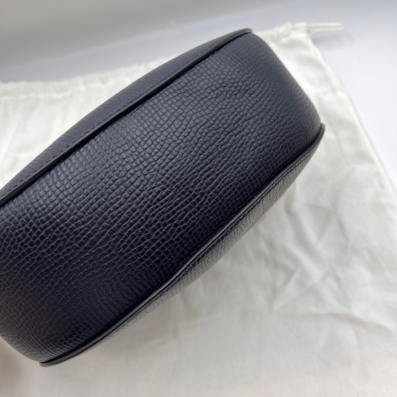 Chloe drew chain leather shoulder crossbody bag navy blue and camel women - Picture 5 of 15